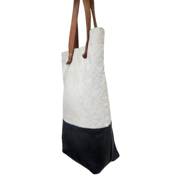 24b Fleabags Custom Flea Bag Leather And Canvas Tote Bag - Picture 3 of 14